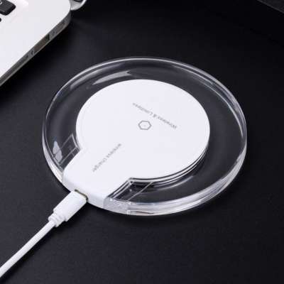 Universal QI wireless charger New Ultra-Thin Crystal K9 5W Wireless Charging Compatible All Support Qi Technology Mobile Phone