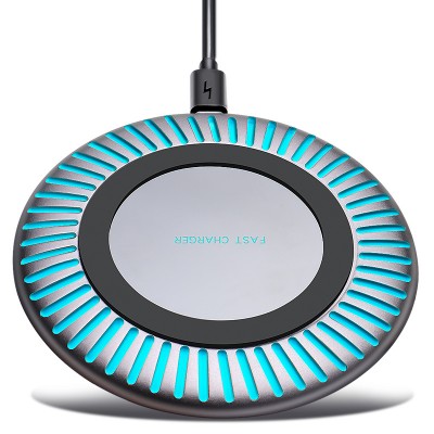 2020 New Arrival UFO Design 10W Wireless Charging Pad Fast Qi Wireless Charger for Mobile Phone Smart Watch Earbuds